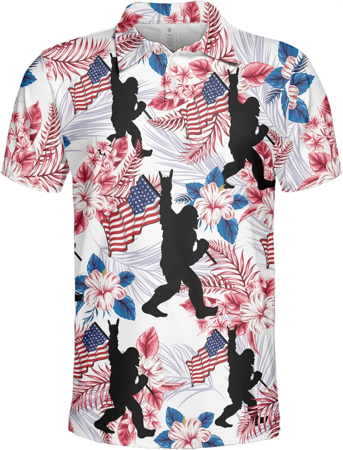 Funny Golf Shirt for Men Print Hawaiian Mens Polo Shirts Crazy Golf Gifts