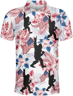 Funny Golf Shirt for Men Print Hawaiian Mens Polo Shirts Crazy Golf Gifts