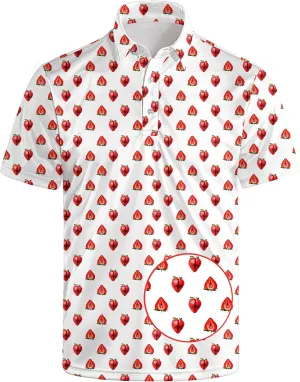 Funny Mens Golf Shirt Moisture Wicking Quick Dry Print Performance Short Sleeve Collared Polo Shirts for Men