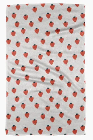 Geometry Towels Strawberry Love Kitchen Tea Towel