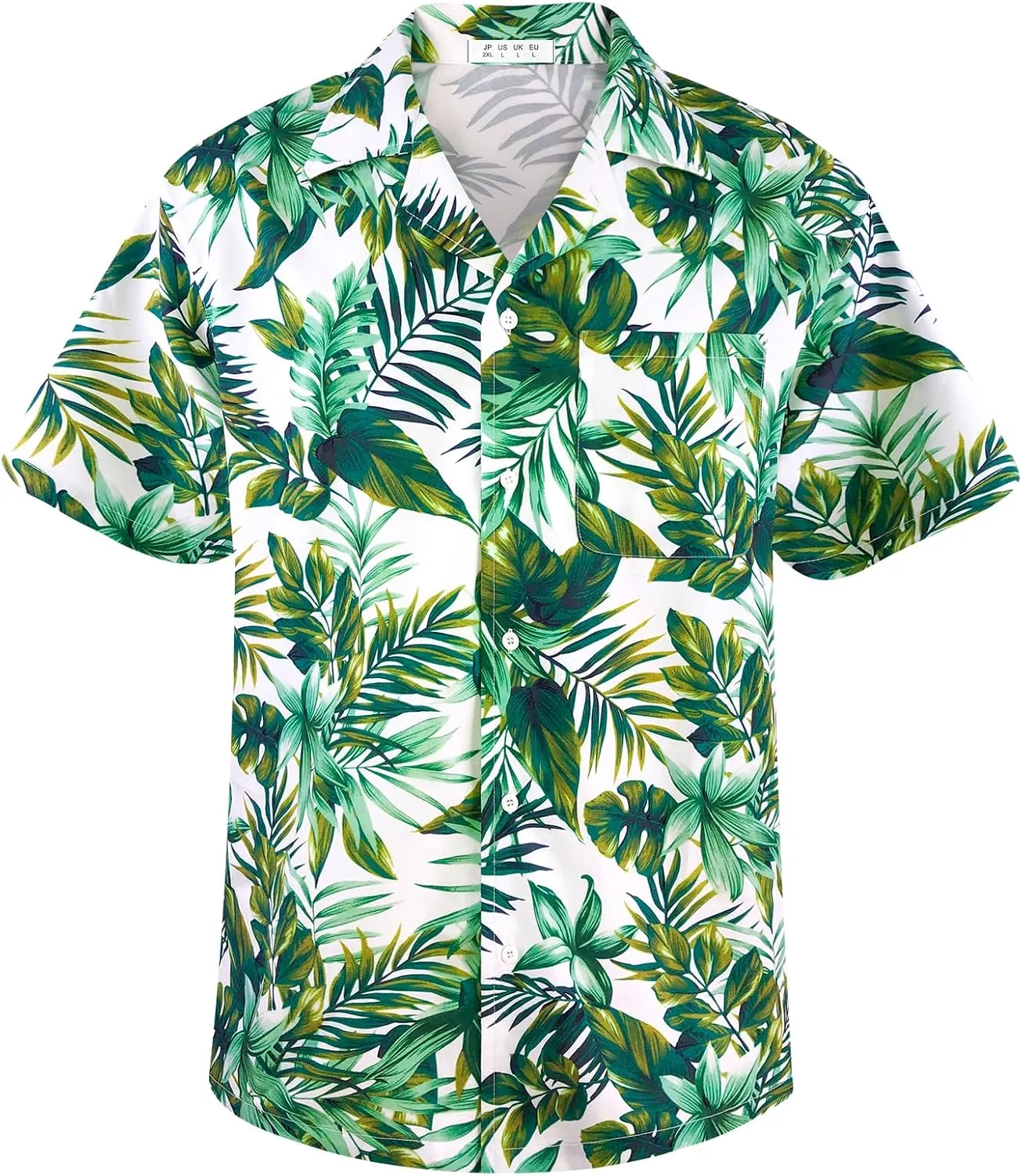 Hawaiian Shirt for Men Summer Beach Casual Short Sleeve Button Down Shirts Printed Palmshadow Clothing
