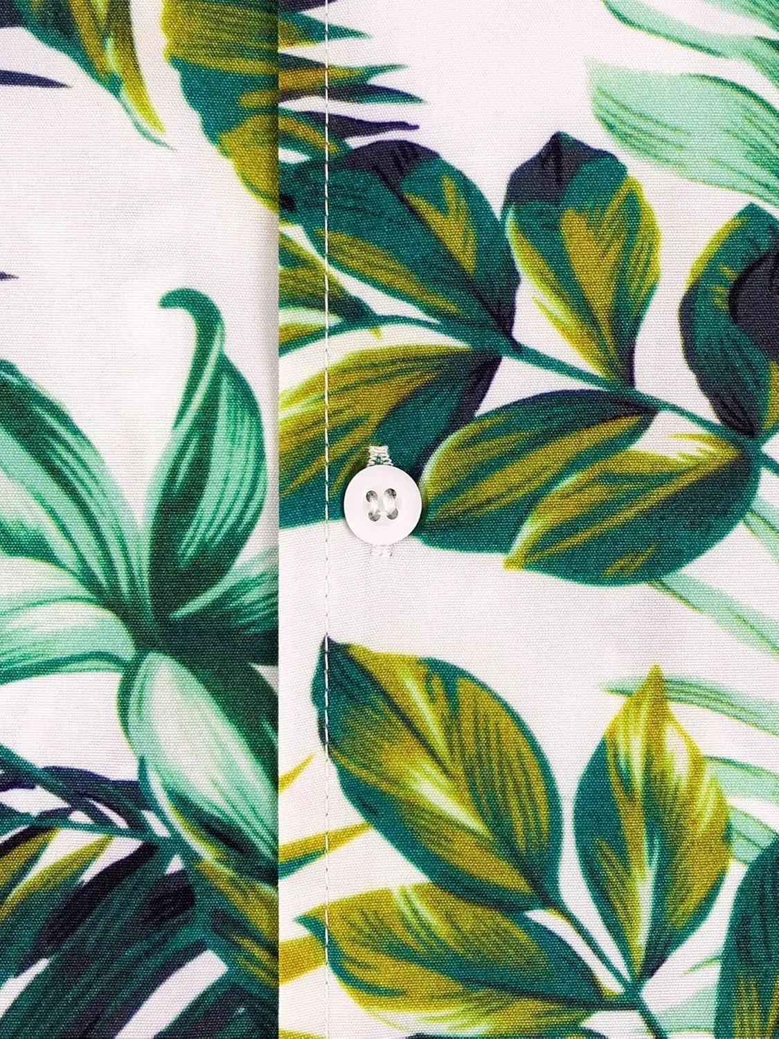 Hawaiian Shirt for Men Summer Beach Casual Short Sleeve Button Down Shirts Printed Palmshadow Clothing