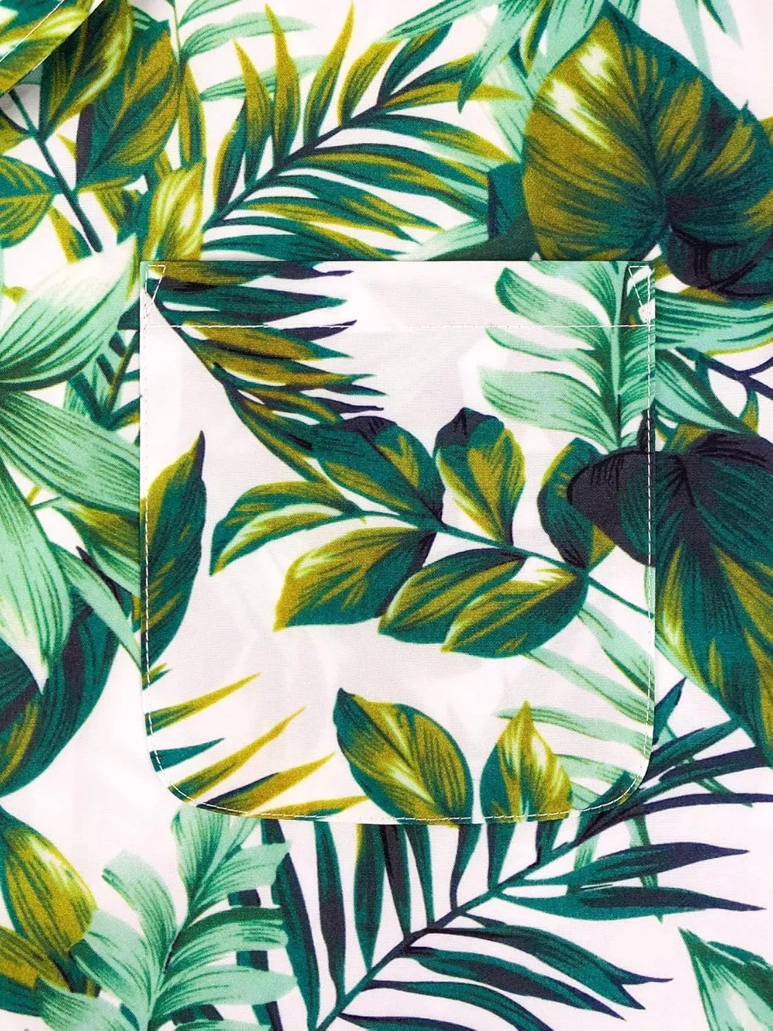 Hawaiian Shirt for Men Summer Beach Casual Short Sleeve Button Down Shirts Printed Palmshadow Clothing