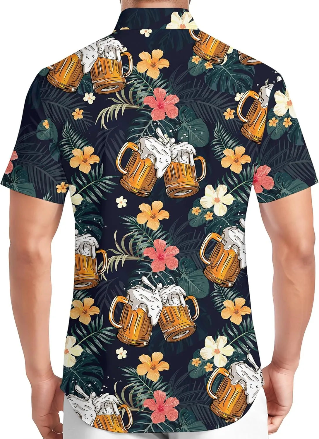 HIVICHI Hawaiian Shirt for Men Funny Summer Beach Aloha Shirts