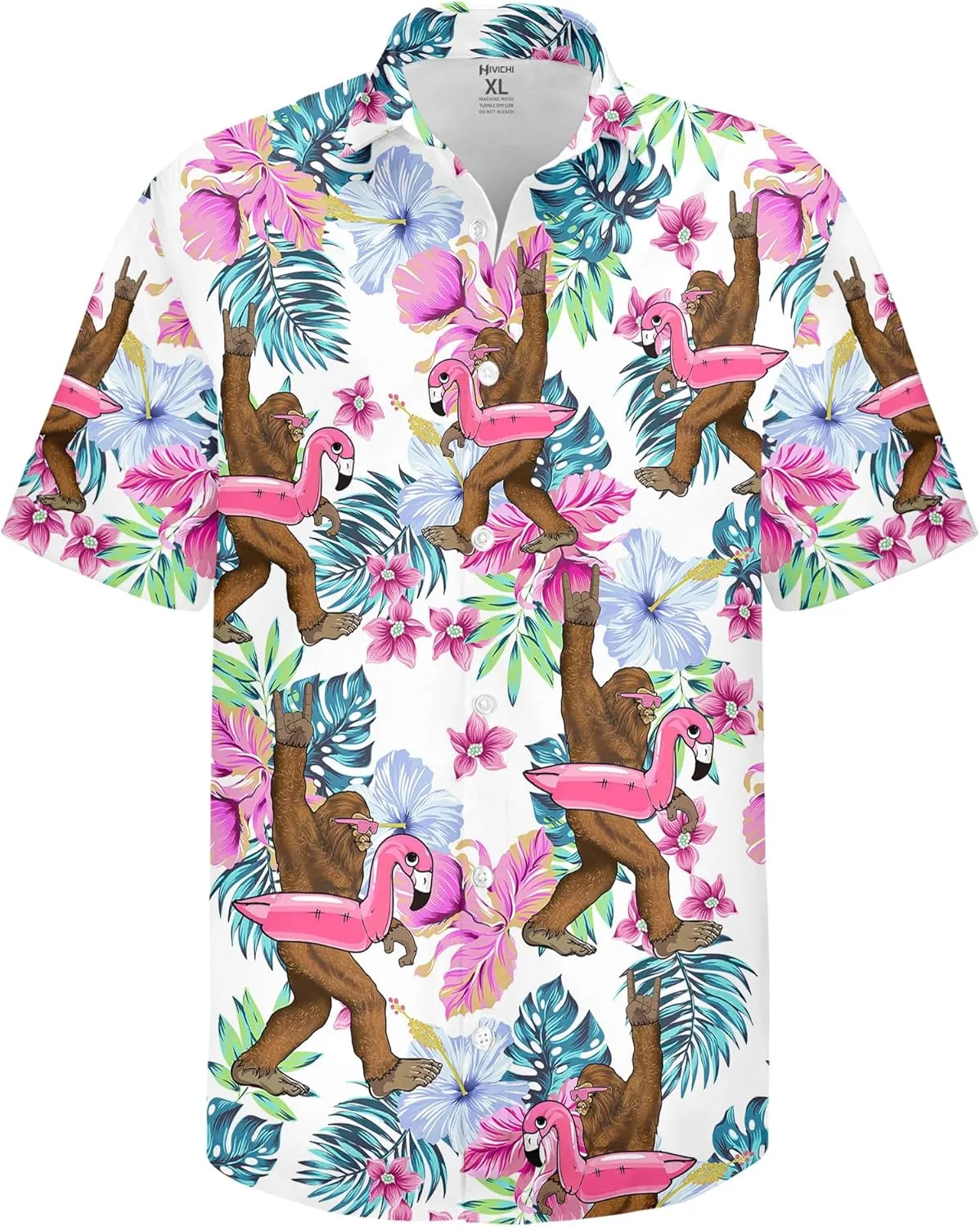 HIVICHI Hawaiian Shirt for Men Funny Summer Beach Aloha Shirts