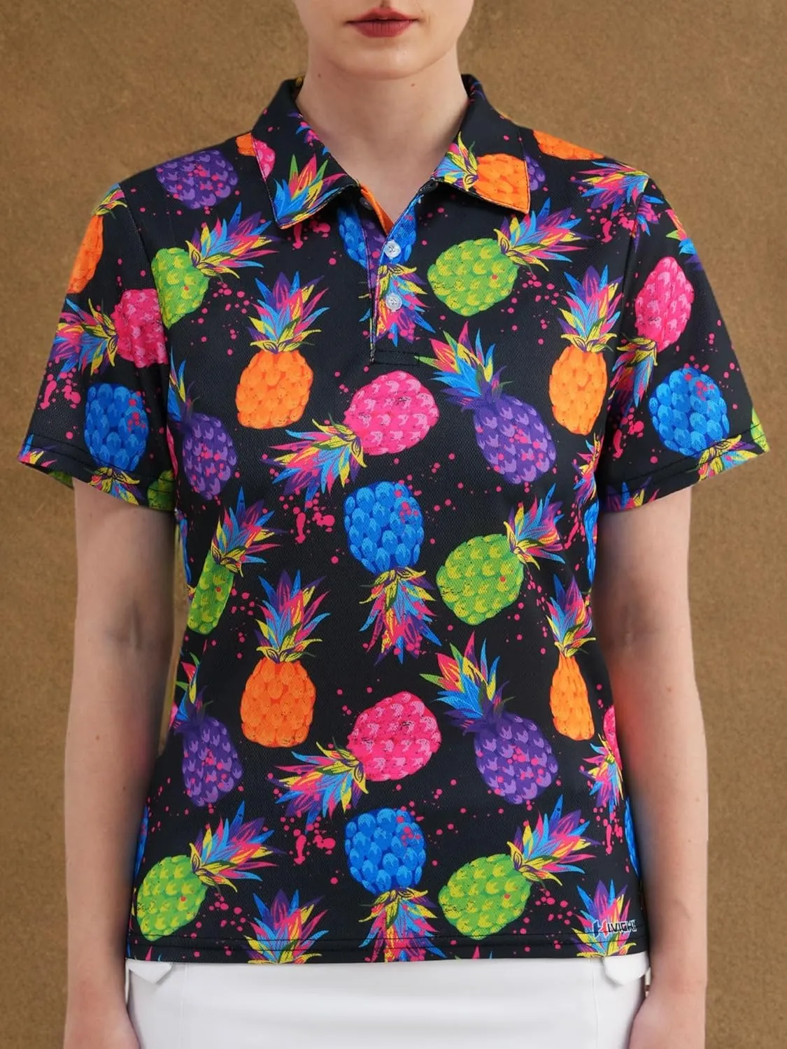 HIVICHI Womens Golf Shirt Hawaiian Funny Crazy Polo Shirts for Women