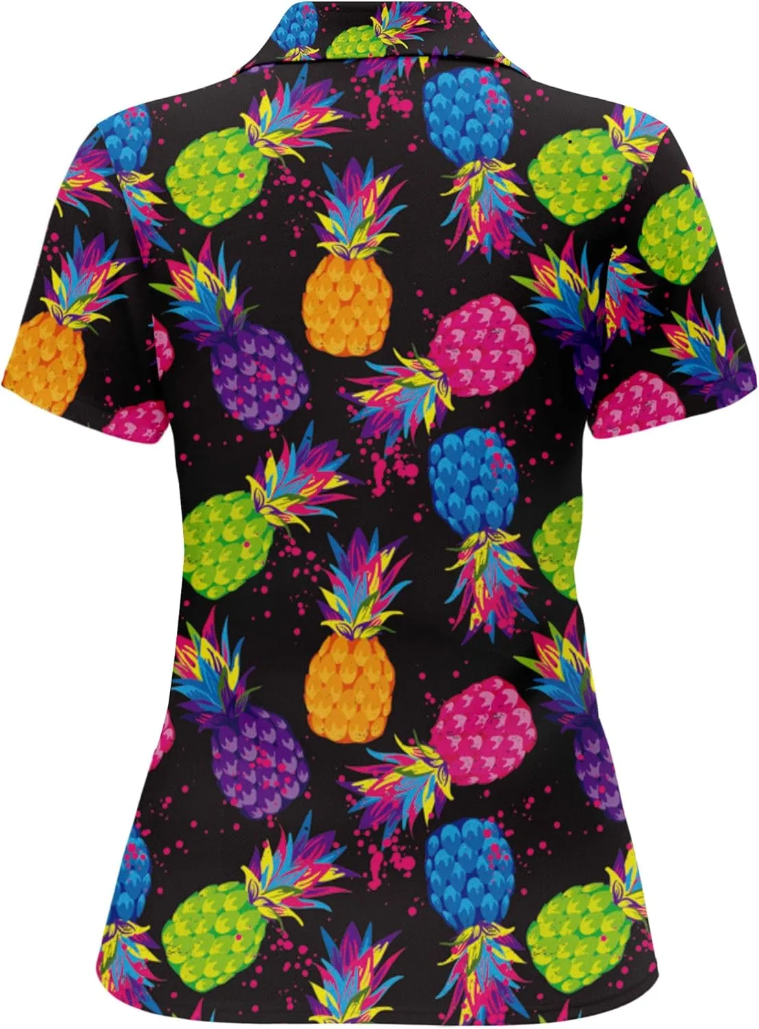 HIVICHI Womens Golf Shirt Hawaiian Funny Crazy Polo Shirts for Women