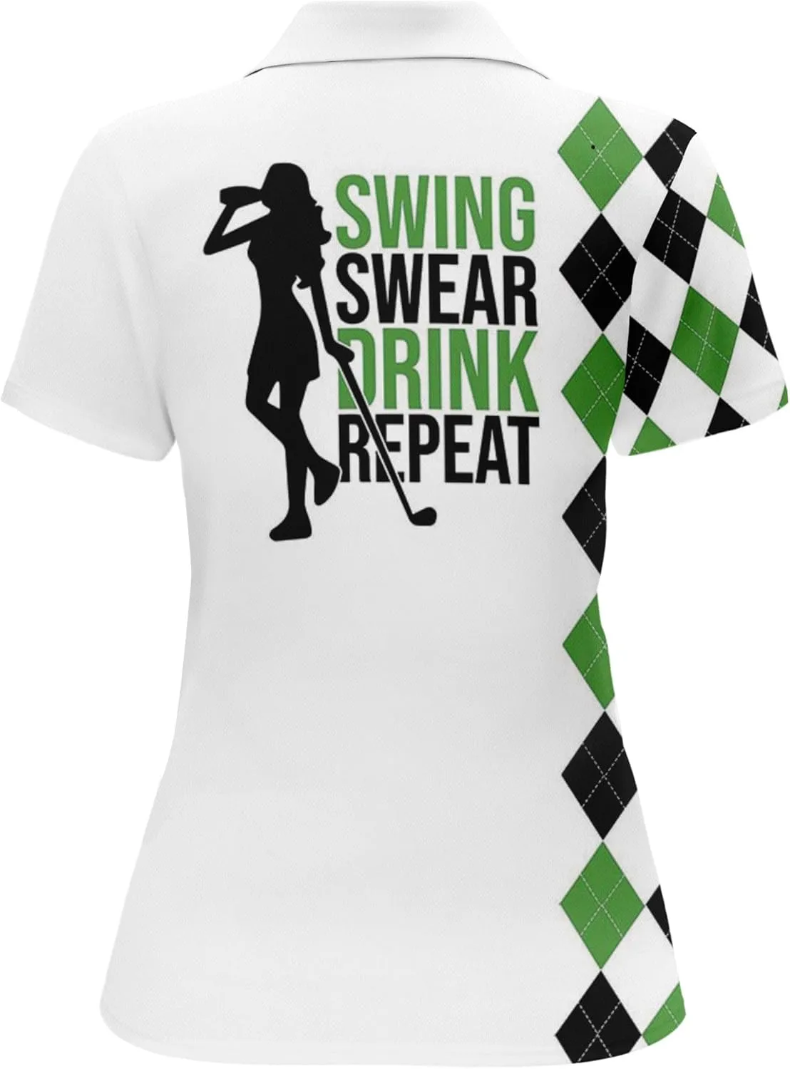 HIVICHI Womens Golf Shirt Hawaiian Funny Crazy Polo Shirts for Women