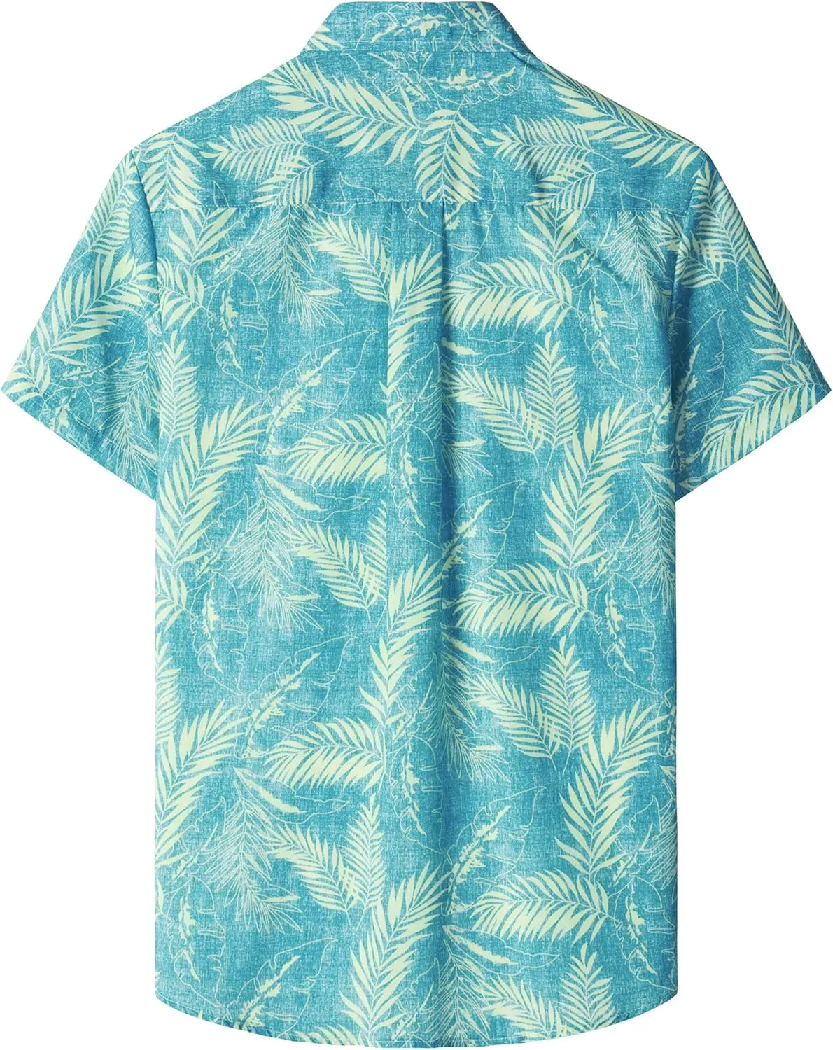 JOGAL Mens Floral Hawaiian Shirt Front Pocket Casual Aloha Shirts