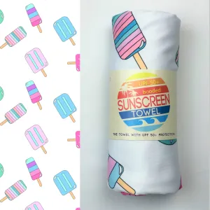 Kids Hooded UPF 50  Sunscreen Towel (Popsicles)