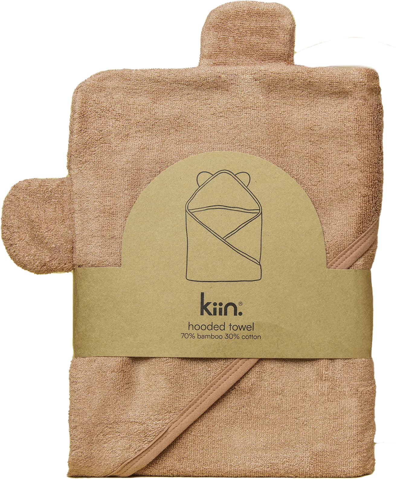 KIIN BABY HOODED TOWEL BLUSH