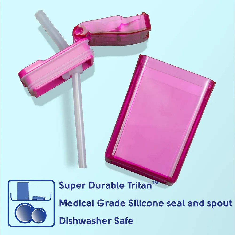 Kitchen Innovations Refillable Drink In The Box Anti-Leak BPA Free Pink 8 Oz