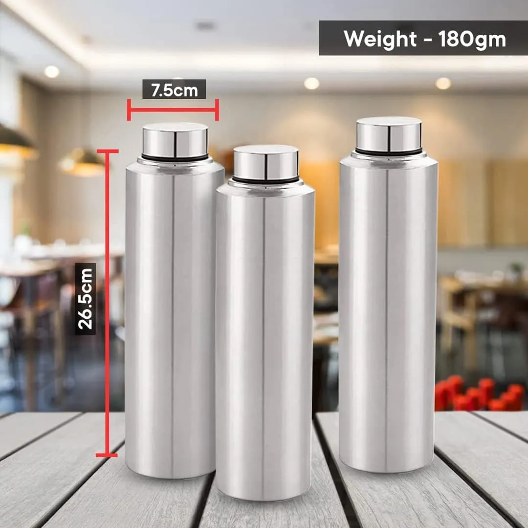 Kuber Industries Stainless Steel Water Bottle, Set of 4, 1000 ml Each (Pack of 5)