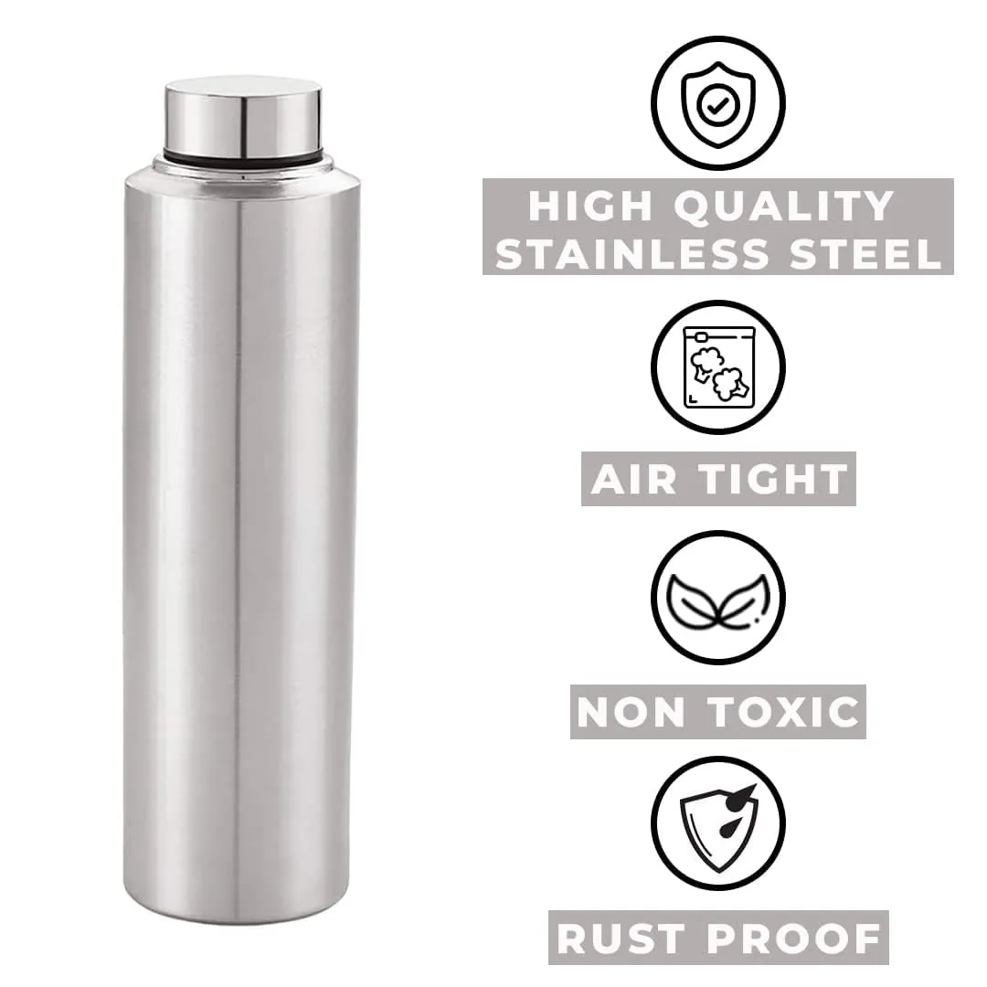 Kuber Industries Stainless Steel Water Bottle, Set of 4, 1000 ml Each (Pack of 5)