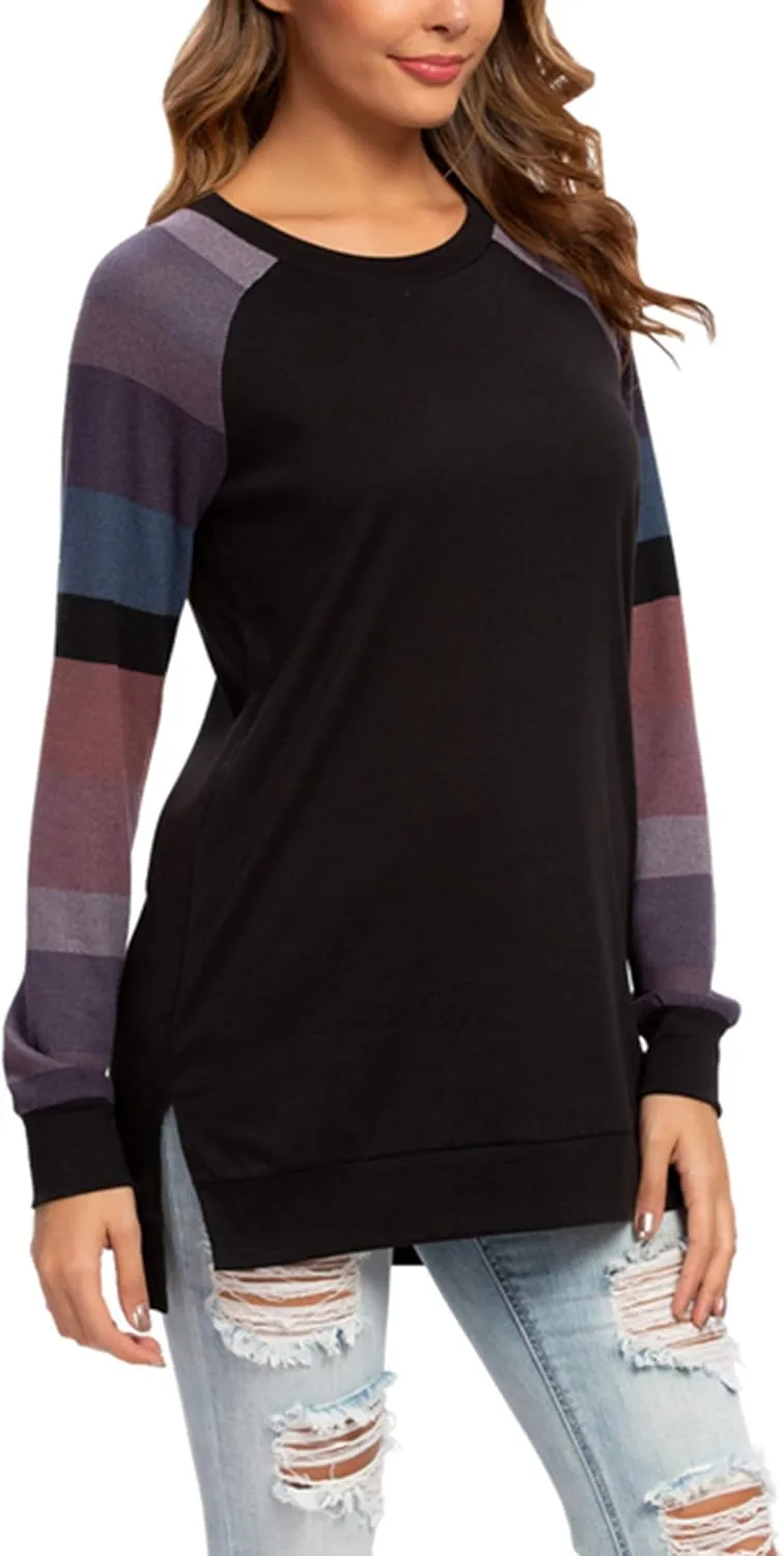 levaca Womens Long Sleeve Tops Casual Dressy Pullover Tunic Shirts