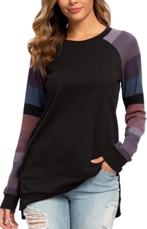 levaca Womens Long Sleeve Tops Casual Dressy Pullover Tunic Shirts