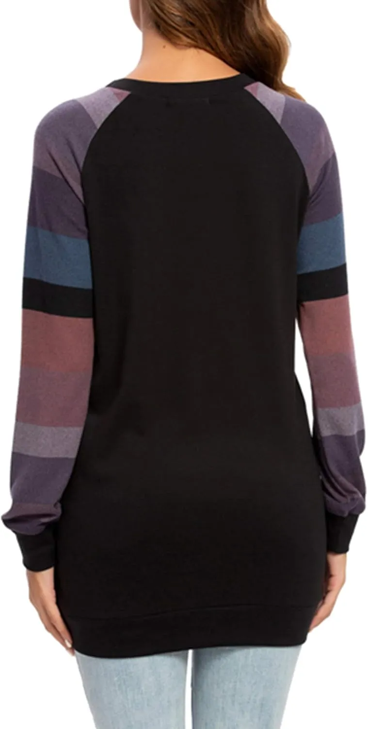 levaca Womens Long Sleeve Tops Casual Dressy Pullover Tunic Shirts