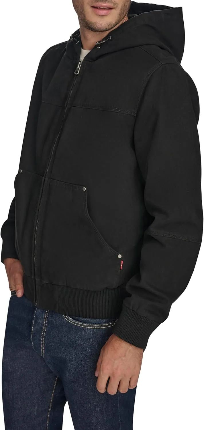 Levi's Men's Workwear Cotton Canvas Hoody Bomber Jacket (Regular & Big & Tall Sizes)