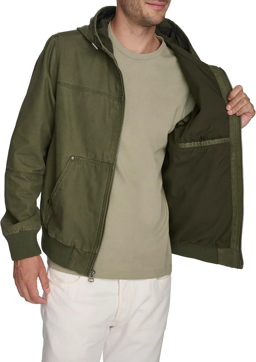 Levi's Men's Workwear Cotton Canvas Hoody Bomber Jacket (Regular & Big & Tall Sizes)