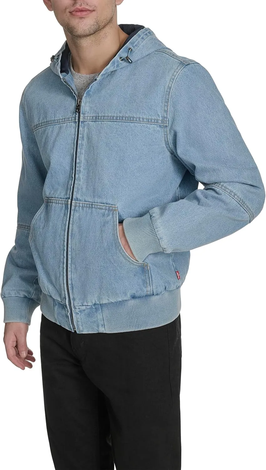 Levi's Men's Workwear Cotton Canvas Hoody Bomber Jacket (Regular & Big & Tall Sizes)