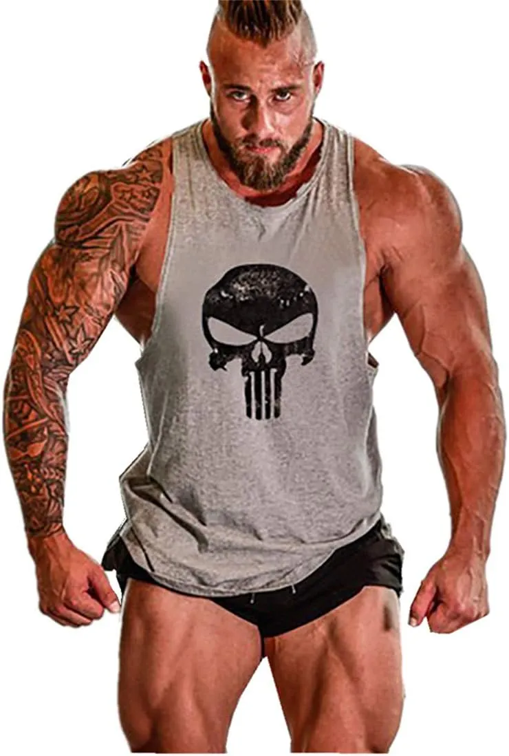 Lift Men's Bodybuilding Gym Tank Tops Workout Stringer Sleeveless Shirts Vest Cotton