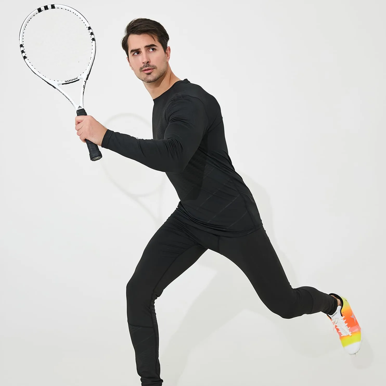 Long Sleeve Undershirt Men Compression Shirts &Workout Shirt Set for Adult Men&Women, Athletic Base Layer
