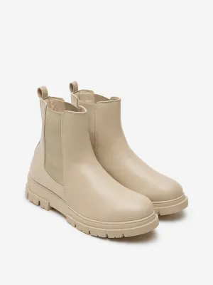 LUNA BLU Beige Chelsea Boots
