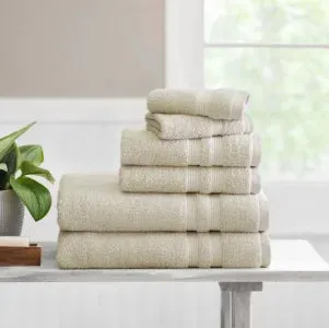 Luxury Cotton Textured Bath Towel Set: 6/10/18-Piece Collection for Enhanced Bathroom Elegance