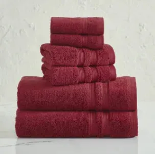 Luxury Cotton Textured Bath Towel Set: 6/10/18-Piece Collection for Enhanced Bathroom Elegance