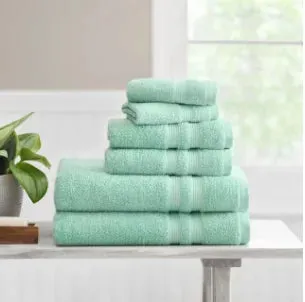 Luxury Cotton Textured Bath Towel Set: 6/10/18-Piece Collection for Enhanced Bathroom Elegance
