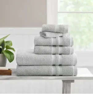Luxury Cotton Textured Bath Towel Set: 6/10/18-Piece Collection for Enhanced Bathroom Elegance