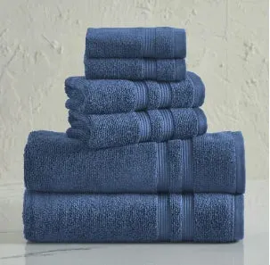 Luxury Cotton Textured Bath Towel Set: 6/10/18-Piece Collection for Enhanced Bathroom Elegance