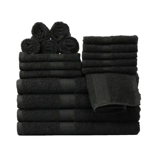 Luxury Cotton Textured Bath Towel Set: 6/10/18-Piece Collection for Enhanced Bathroom Elegance