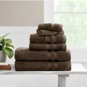 Luxury Cotton Textured Bath Towel Set: 6/10/18-Piece Collection for Enhanced Bathroom Elegance
