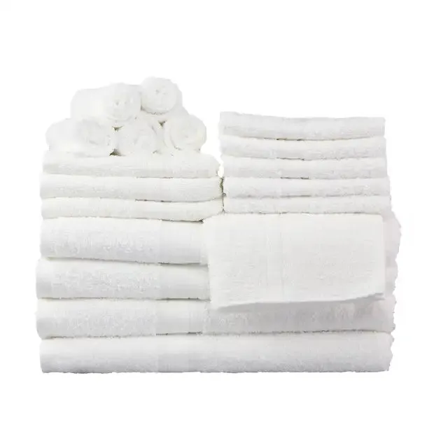 Luxury Cotton Textured Bath Towel Set: 6/10/18-Piece Collection for Enhanced Bathroom Elegance