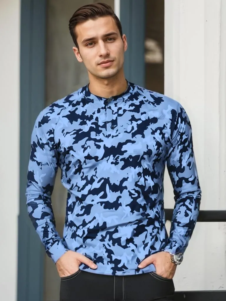 M&F EVENMINE Men's Short/Long Sleeve Shirt Athletic Polo Golf Shirts for Men Collarless Tshirt