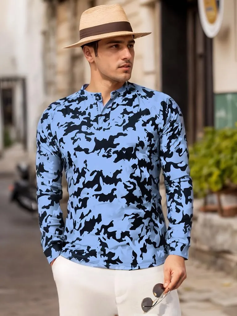 M&F EVENMINE Men's Short/Long Sleeve Shirt Athletic Polo Golf Shirts for Men Collarless Tshirt