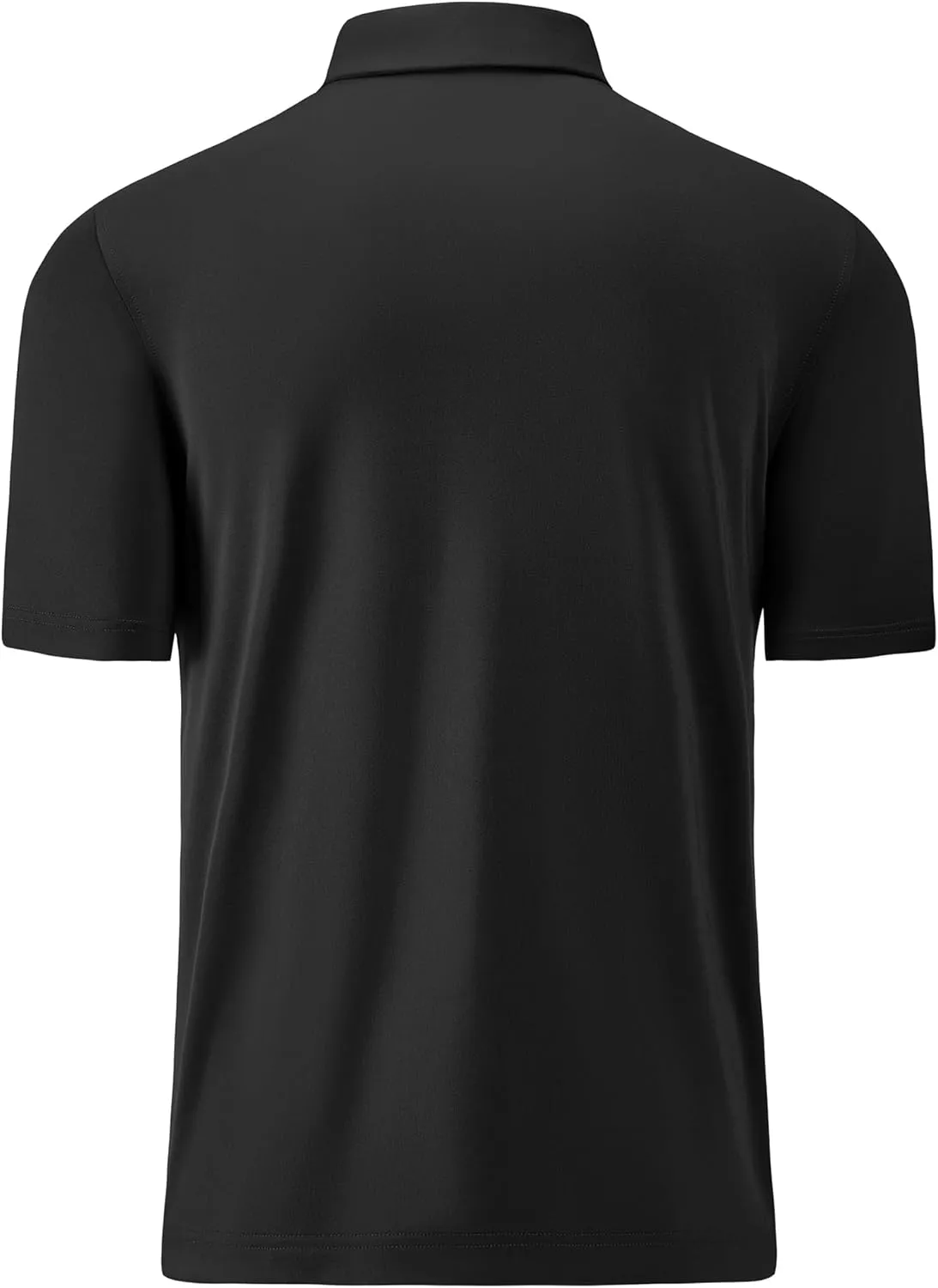 Mens Golf Polo Shirt Moisture Wicking Dry Fit Performance Sport Pin Striped Short Sleeve Golf Shirts for Men