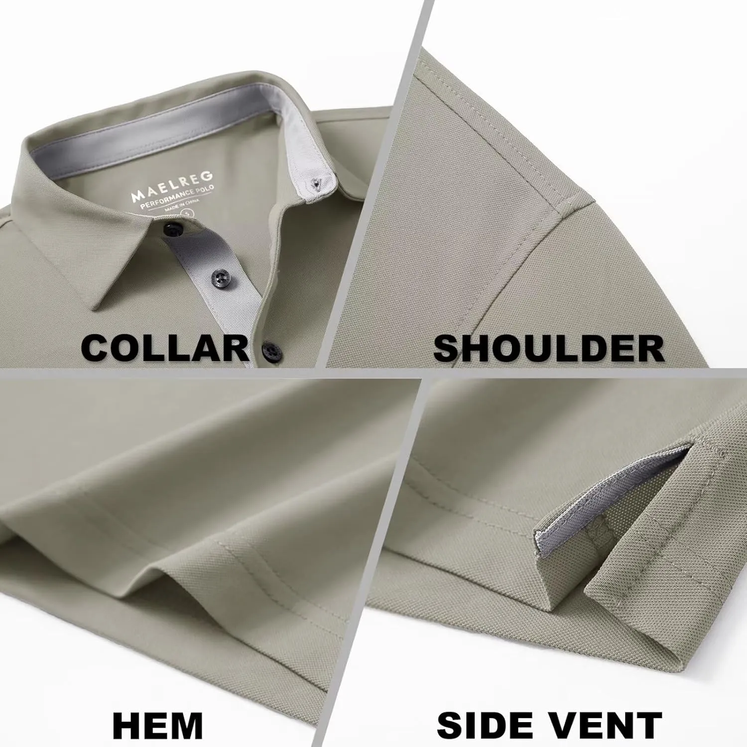Mens Golf Shirt Short and Long Sleeve Moisture Wicking Dry Fit Performance Solid Casual Pique Golf Polo Shirts for Men