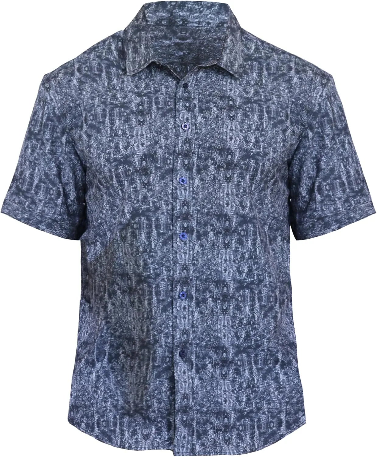 Mens Hawaiian Shirt Tropical Stretch Short Sleeve, Casual Button-Down Shirts