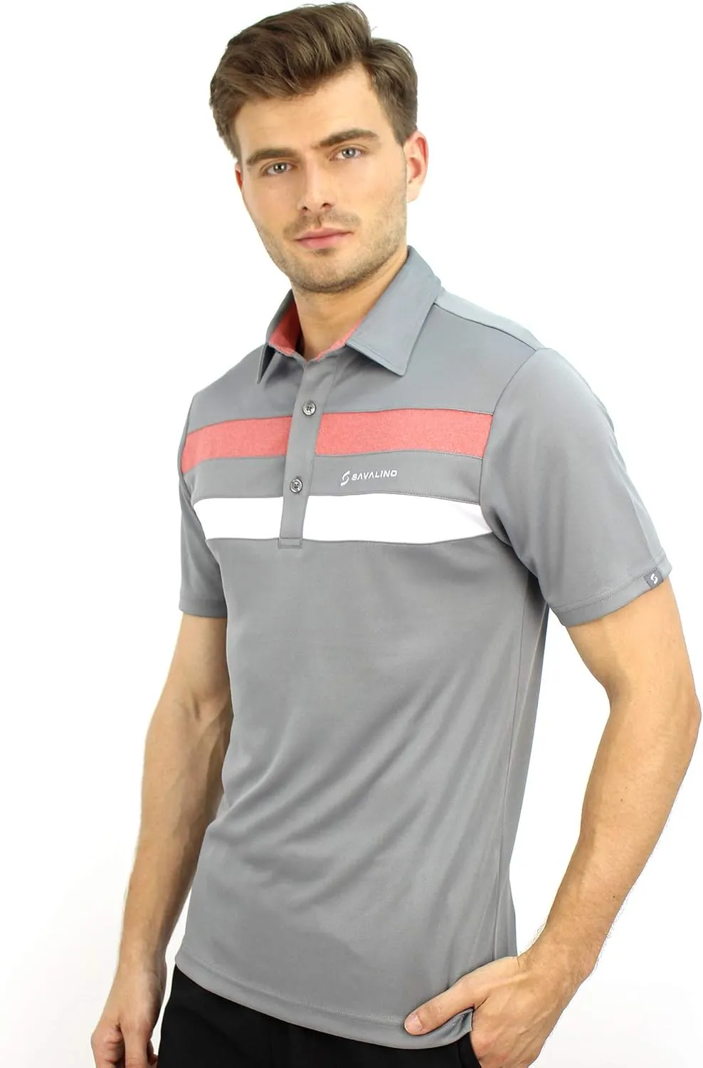 Men's Polo Shirts Material Wicks Sweat & Dries Fast, Size S-5XL