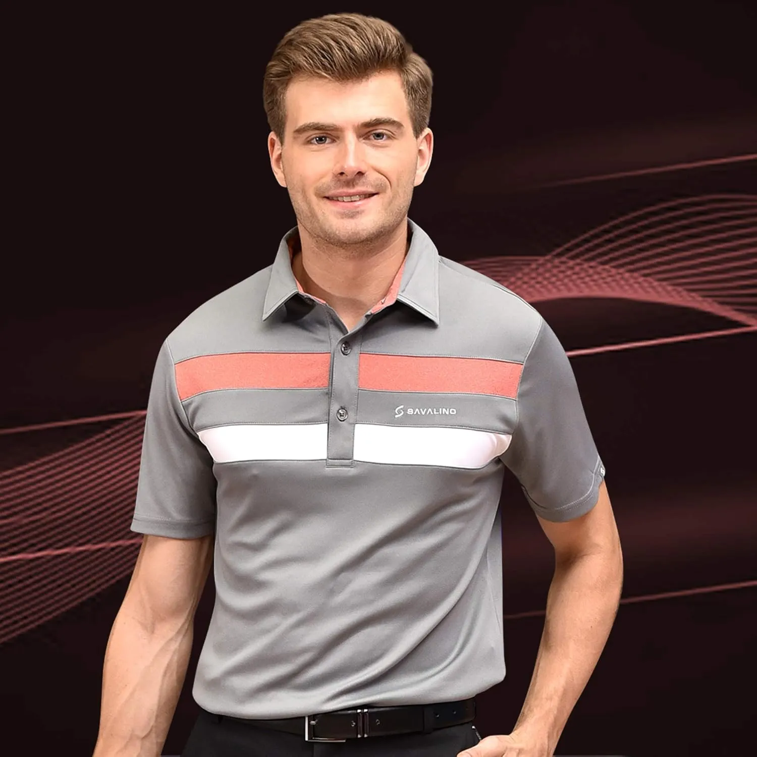 Men's Polo Shirts Material Wicks Sweat & Dries Fast, Size S-5XL