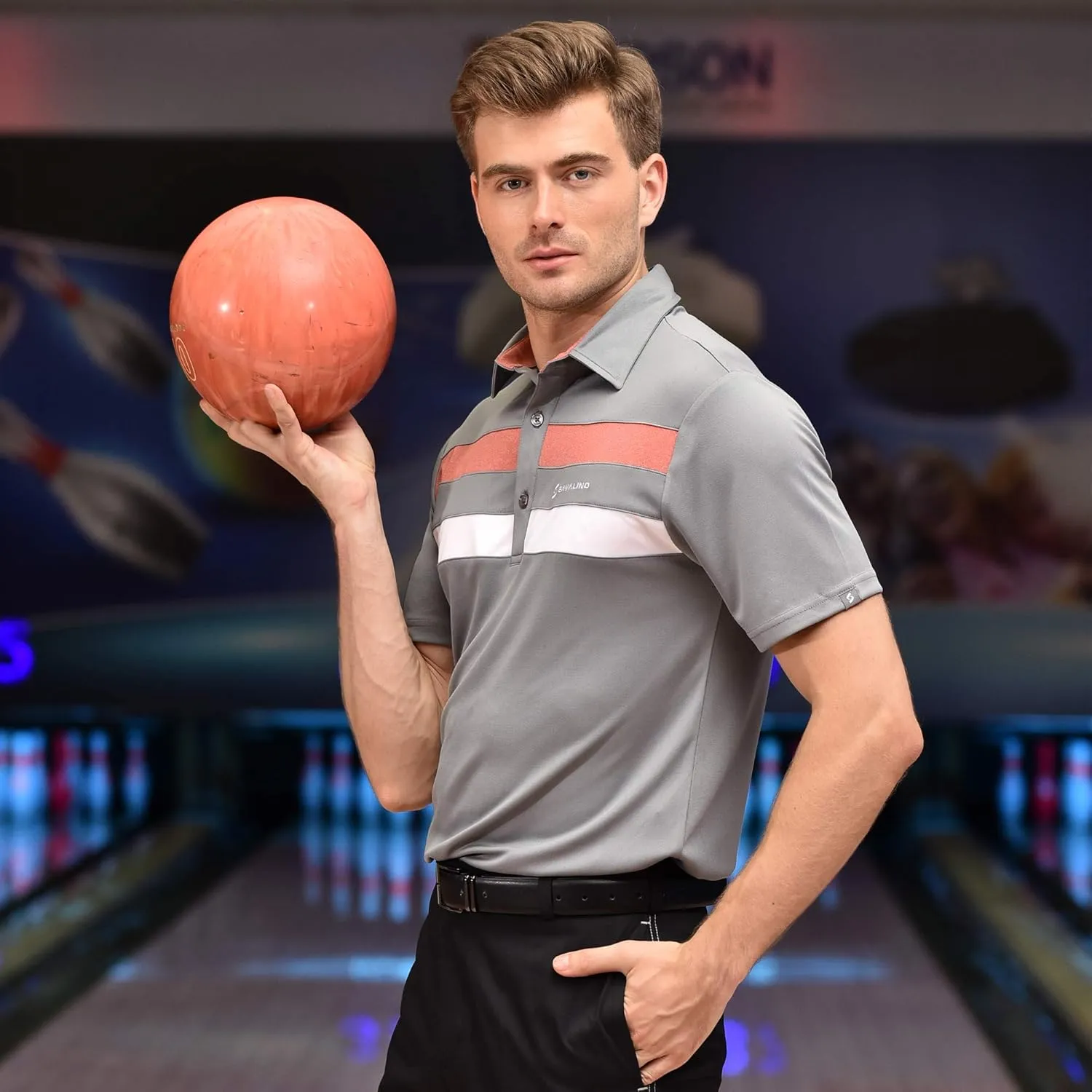 Men's Polo Shirts Material Wicks Sweat & Dries Fast, Size S-5XL
