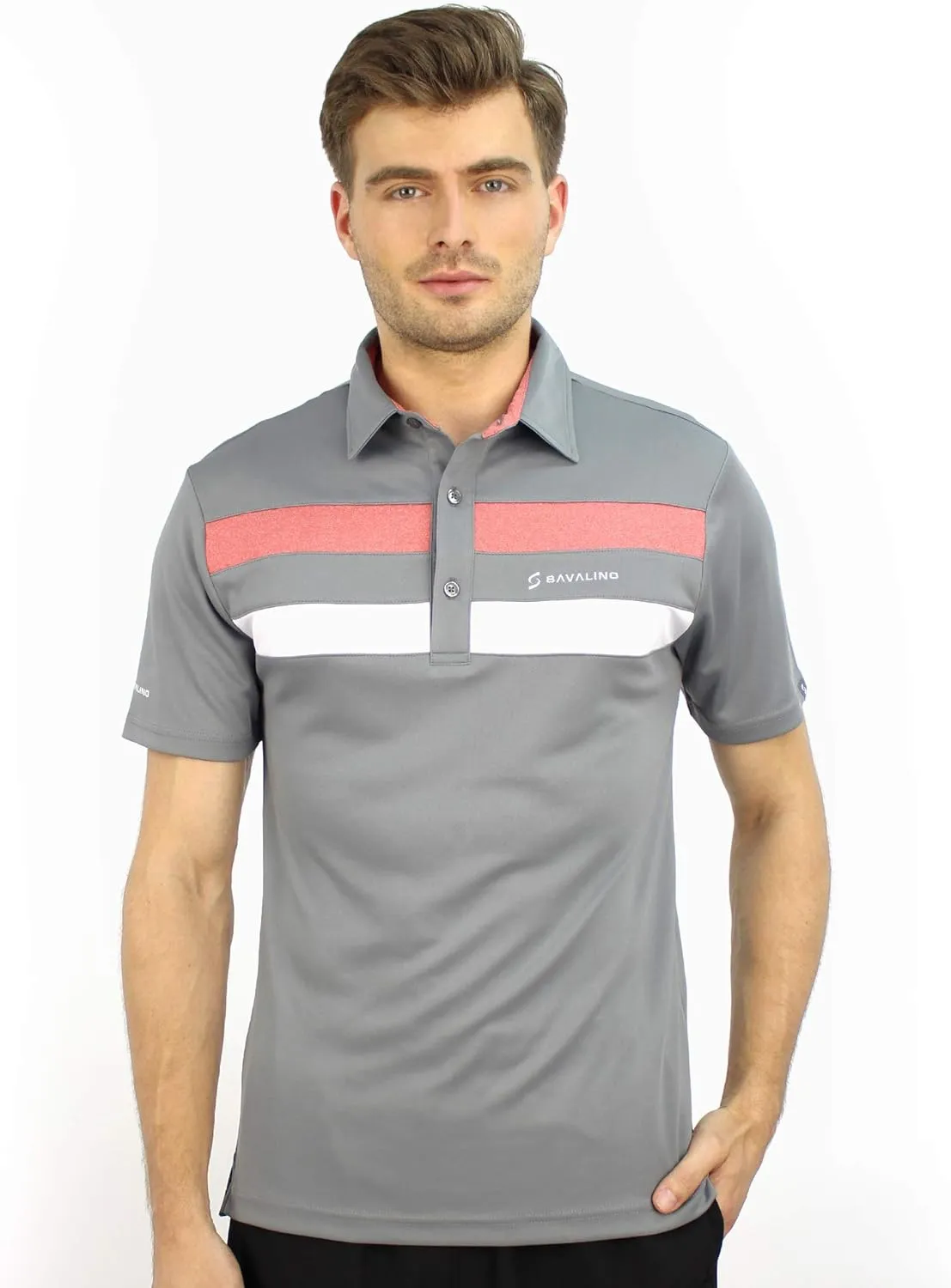 Men's Polo Shirts Material Wicks Sweat & Dries Fast, Size S-5XL