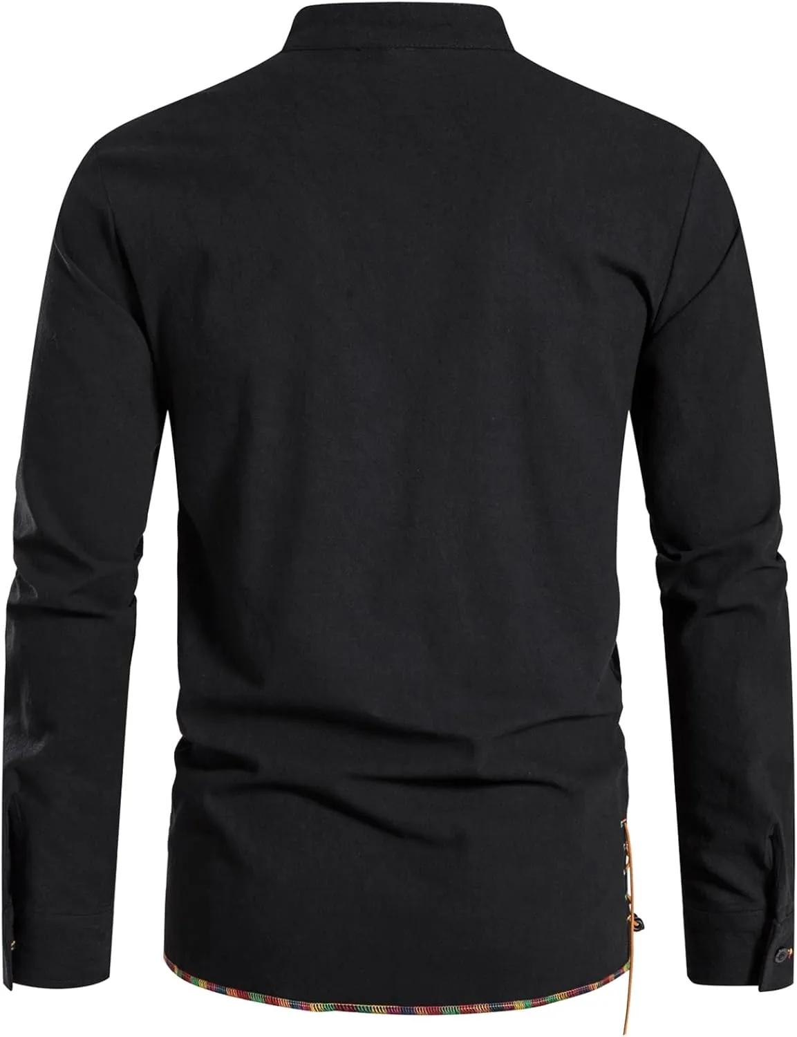 Men's Pure Cotton Retro Lace Up Shirts for Renaissance Pirate Viking Medieval