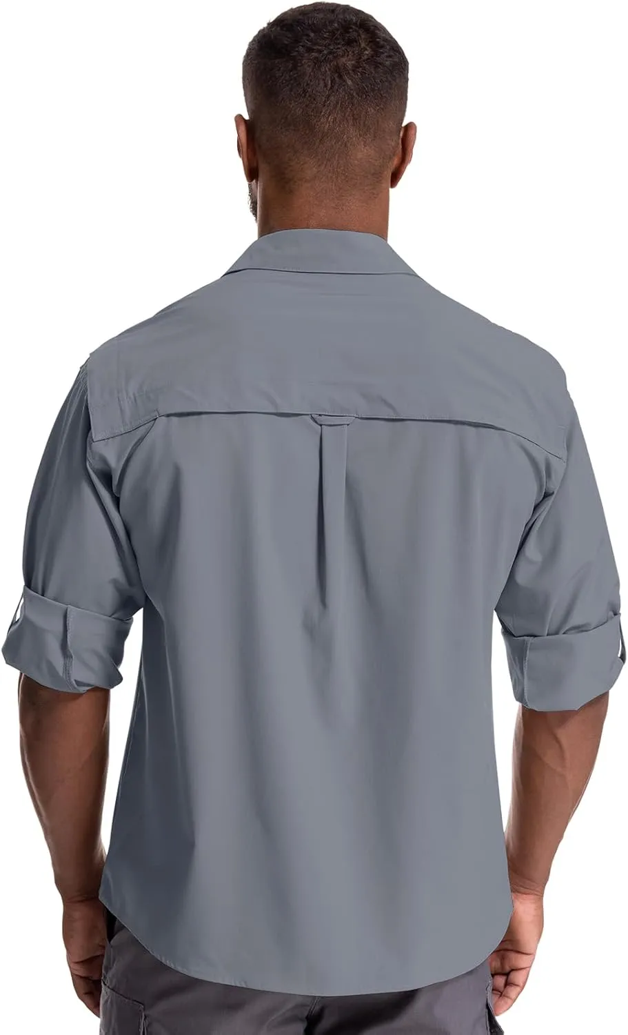 Men's Sun Protection Hiking Fishing Safari Shirt Long Sleeve Outdoor Cool Quick Dry Cargo Shirts