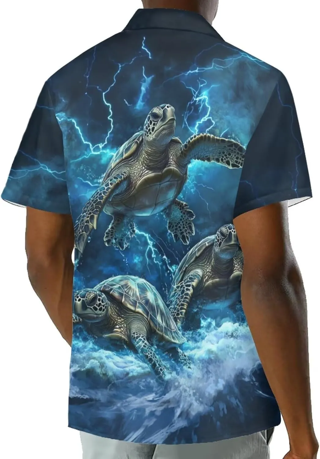 Mens Tropical Shirts Short Sleeve Button Down Shirt, Size 2XS-7XL