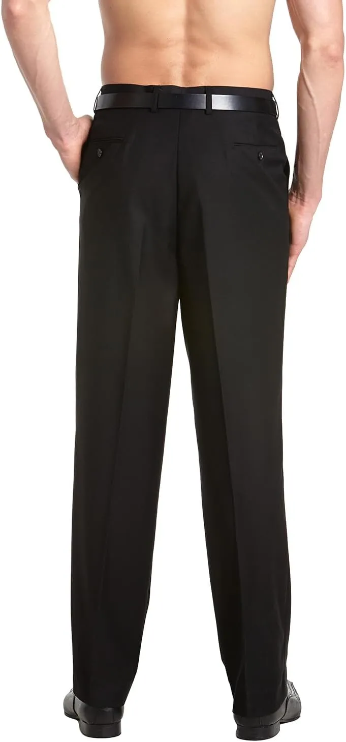Men's TUXEDO Pants Tux Pant Flat Front Satin Band Stripe Solid Colors