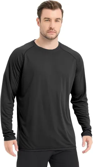 Mens UV Sun Protection Shirts UPF 50 Long Sleeve Rash Guard SPF Outdoor Hiking Running Fishing Shirt Lightweight