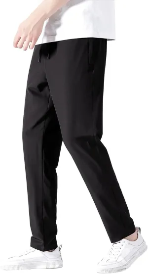 MIDOO Cargo Pants for Men Casual Drawstring Elastic Waist Sweatpants Regular Jogger Pants Loose Workout Trousers Pockets